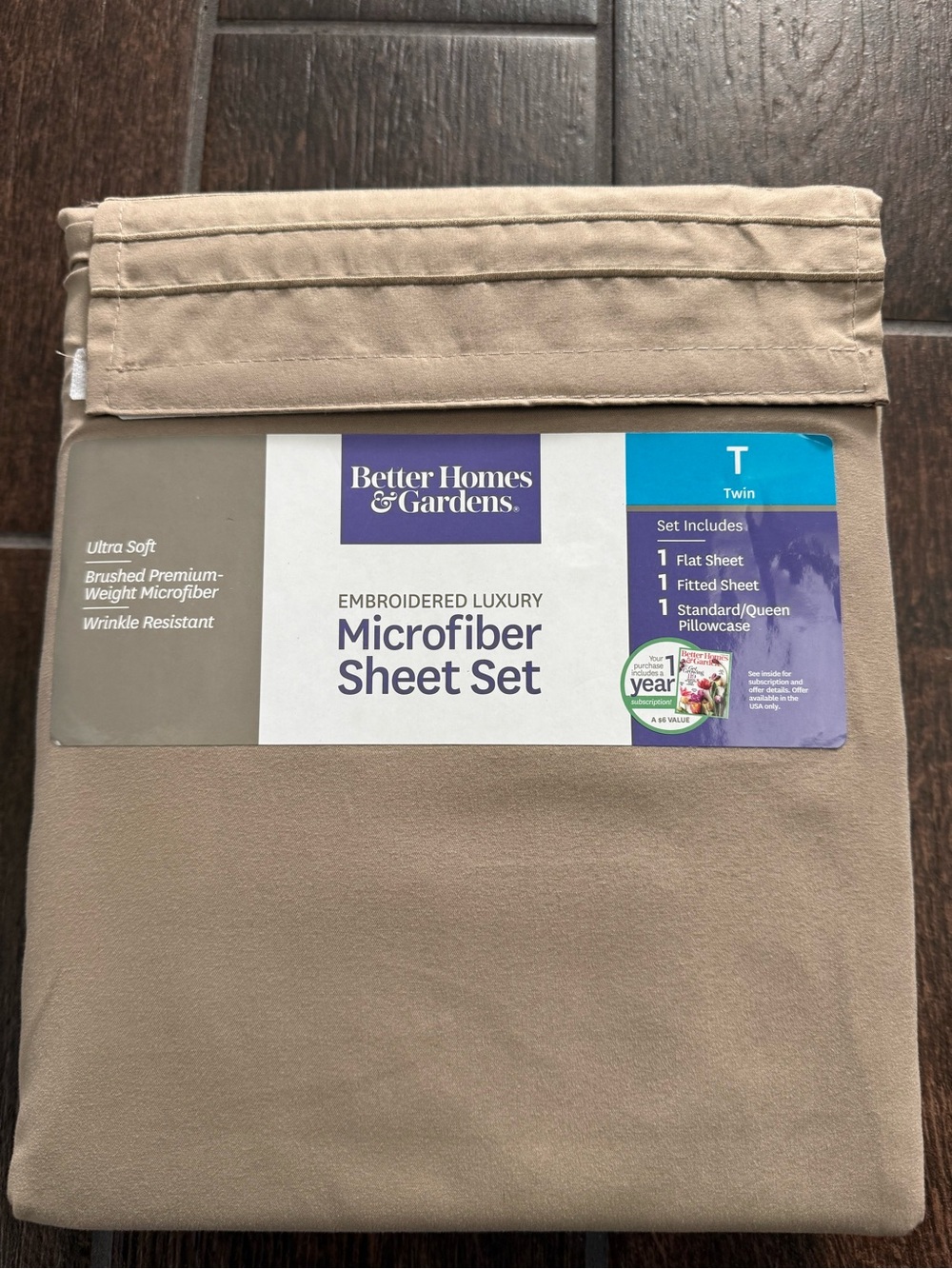 Better Homes & Gardens Luxury Microfiber 3- piece Twin Bed Sheet Set